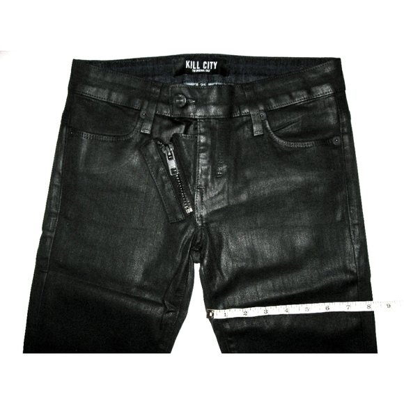 Kill City Lip Service Wax Coated Women Skinny Jeans Sz25 - Picture 8 of 12